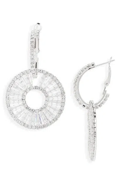 Tasha Circle Drop Earrings In Silver