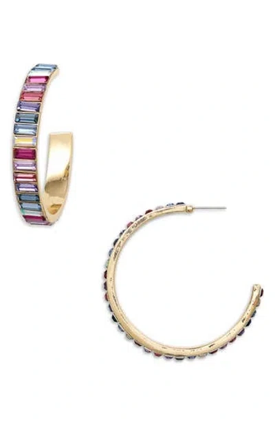 Tasha Colorful Cz Hoop Earrings In Multi