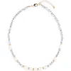 Tasha Crystal & Imitation Pearl Collar Necklace