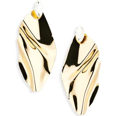 Tasha Crystal & Leaf Statement Drop Earrings