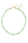 Tasha Crystal Beaded Collar Necklace In Mint