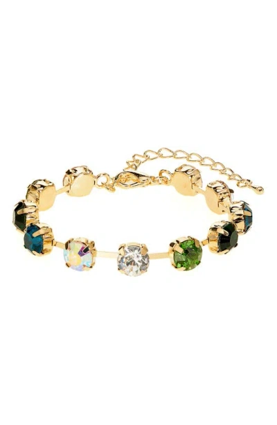 Tasha Crystal Chain Bracelet In Gold