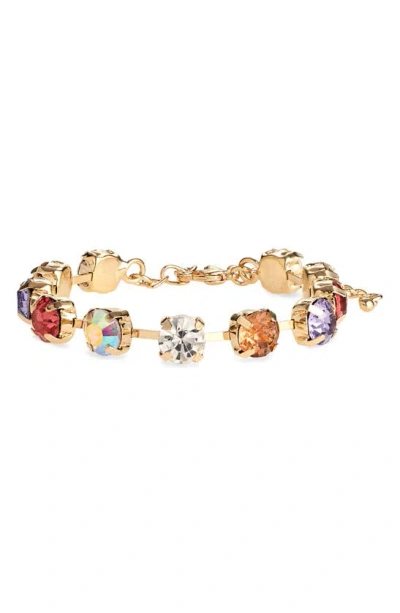 Tasha Crystal Chain Bracelet In Gold