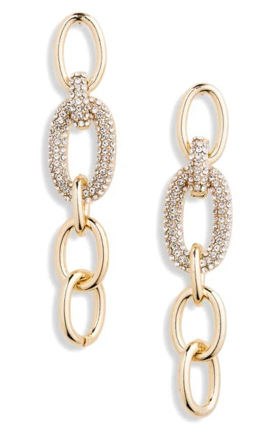 Tasha Crystal Chain Link Drop Earrings In Gold