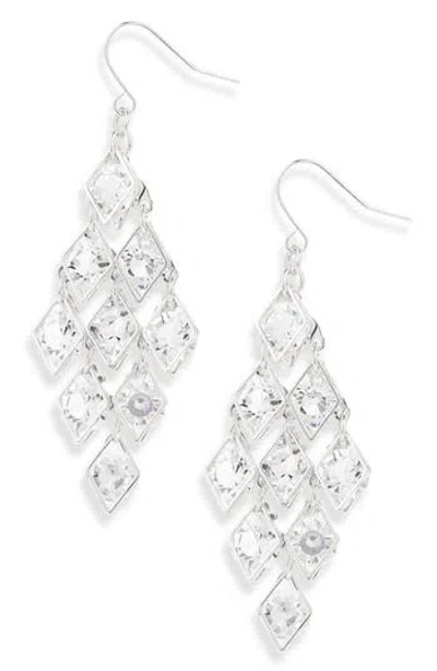 Tasha Crystal Chandelier Drop Earrings In Silver