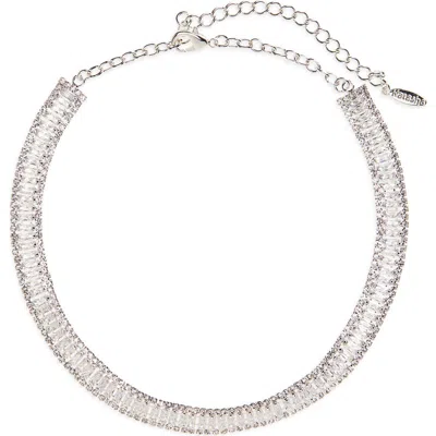Tasha Crystal Choker Necklace In Silver