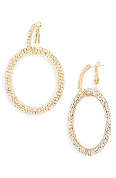 Tasha Crystal Circle Drop Earrings In Gold