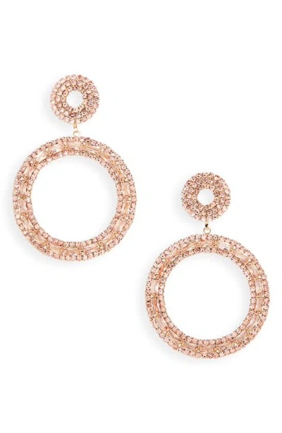 Tasha Crystal Circle Drop Earrings In Gold