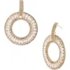 Tasha Crystal Circle Drop Earrings In Gold