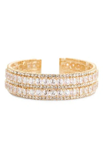 Tasha Crystal Cuff Bracelet In Gold