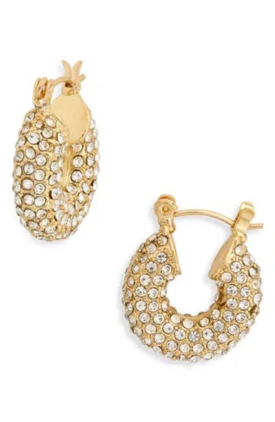 Tasha Crystal Donut Hoop Earrings In Gold