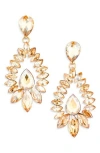 Tasha Crystal Drop Earrings In Gold