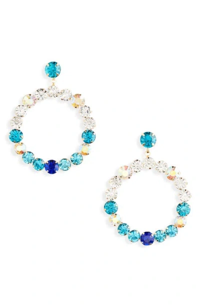 Tasha Crystal Drop Earrings In Blue
