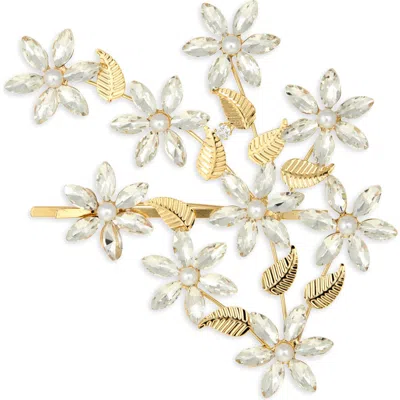 Tasha Crystal Flower Bobby Pin In Multi