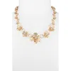 Tasha Crystal Flower Frontal Necklace