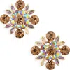 Tasha Crystal Flower Stud Earrings