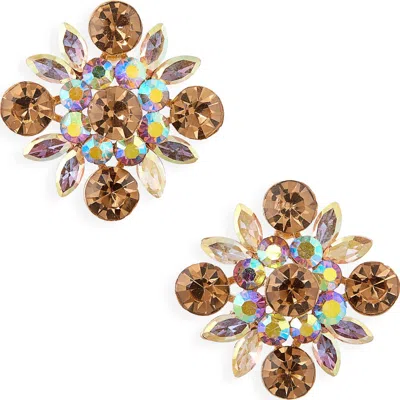 Tasha Crystal Flower Stud Earrings