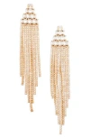 Tasha Crystal Fringe Statement Earrings