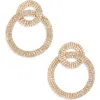 Tasha Crystal Frontal Hoop Earrings