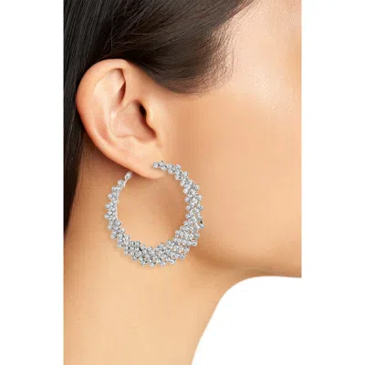 Tasha Crystal Graduated Hoop Earrings In Metallic