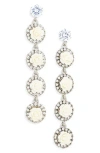 Tasha Crystal Halo Floral Drop Earrings In Multi