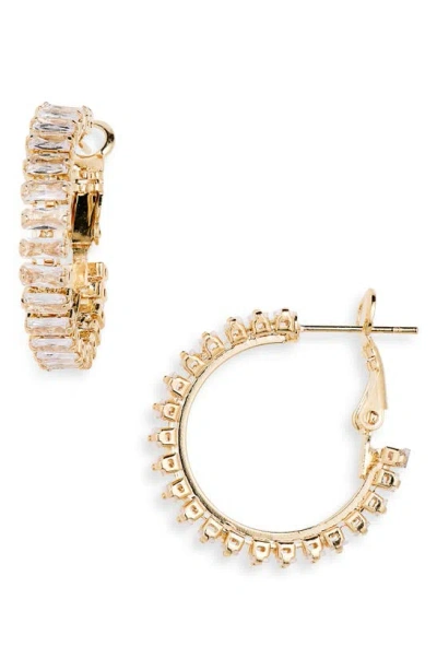 Tasha Crystal Hoop Earrings In Gold