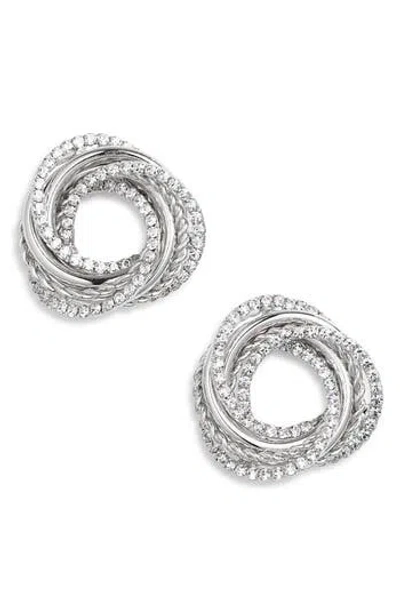 Tasha Crystal Infinity Twist Stud Earrings
