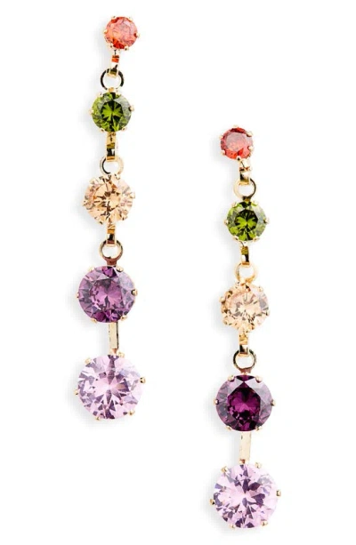 Tasha Crystal Linear Drop Earrings In Multi