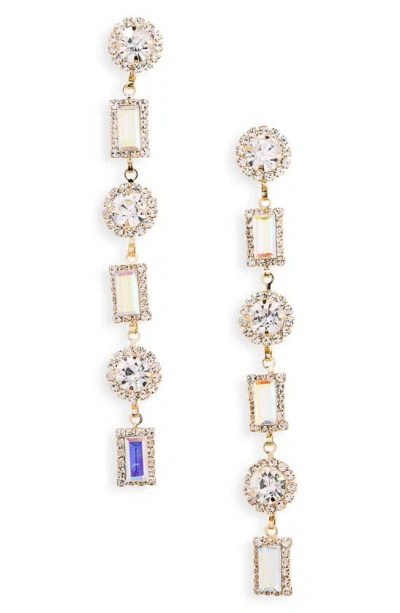 Tasha Crystal Link Drop Earrings In Metallic