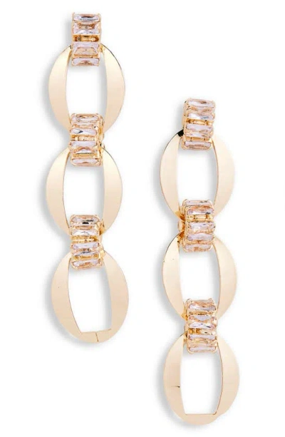 Tasha Crystal Link Drop Earrings In Gold