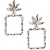 Tasha Crystal Open Square Drop Earrings