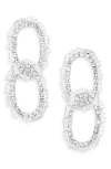 Tasha Crystal Pavè Link Drop Earrings