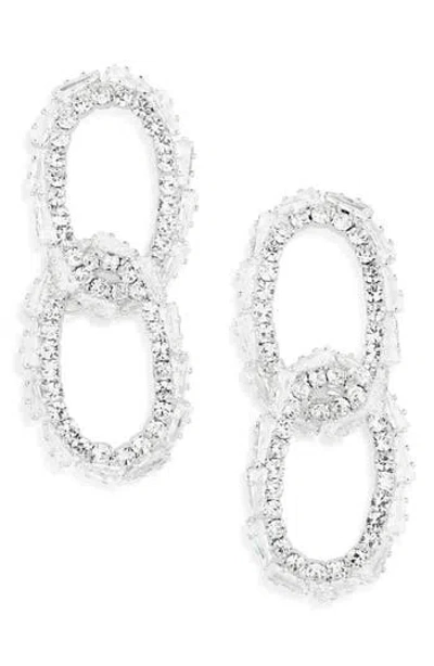 Tasha Crystal Pavè Link Drop Earrings