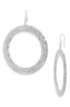Tasha Crystal Pavé Ring Drop Earrings In Metallic
