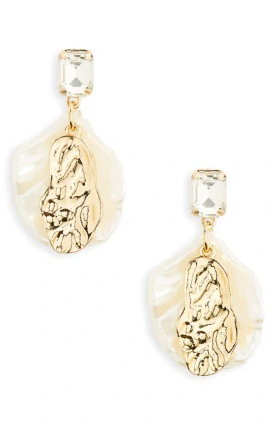 Tasha Crystal Resin Drop Earrings In Gold