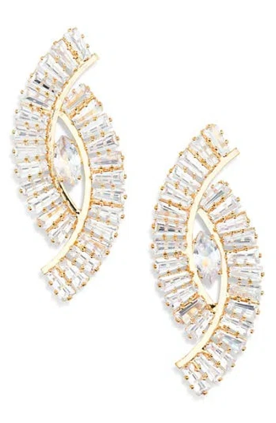 Tasha Crystal Statement Stud Earrings In Neutral
