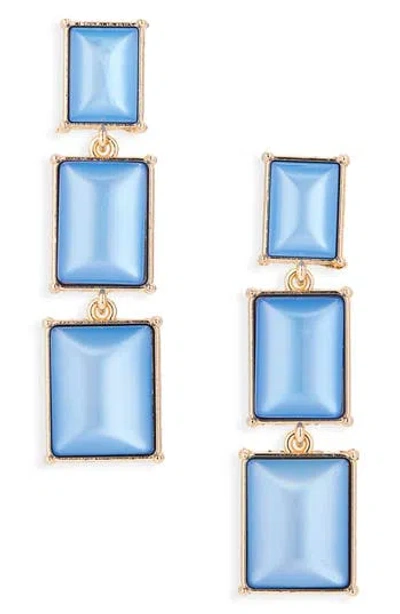 Tasha Crystal Stone Drop Earrings In Blue