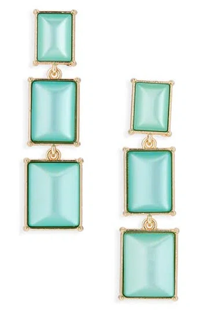 Tasha Crystal Stone Drop Earrings In Green