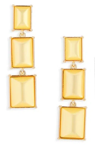 Tasha Crystal Stone Drop Earrings In Yellow