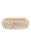 Tasha Crystal Stretch Bracelet In Gold