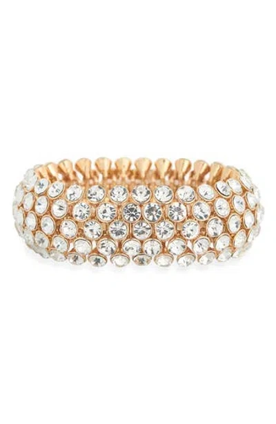 Tasha Crystal Stretch Bracelet In Gold