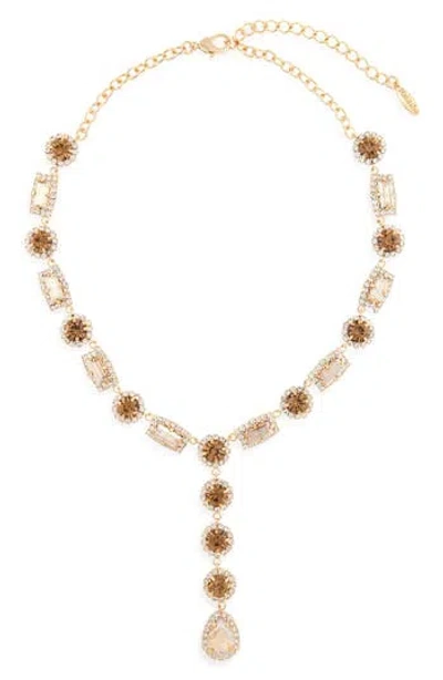 Tasha Crystal Y-necklace In Gold
