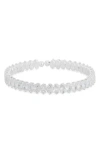 Tasha Cubic Zirconia Cuff Bracelet In Silver