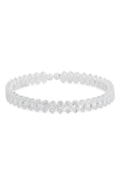Tasha Cubic Zirconia Cuff Bracelet In Silver