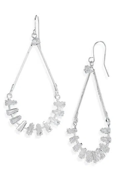 Tasha Cubic Zirconia Drop Earrings In Silver