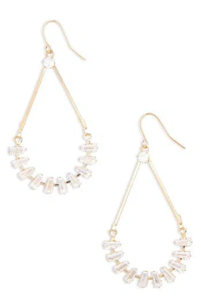 Tasha Cubic Zirconia Drop Earrings In Gold