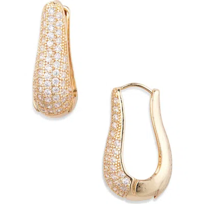 Tasha Cubic Zirconia Hoop Earrings In Gold