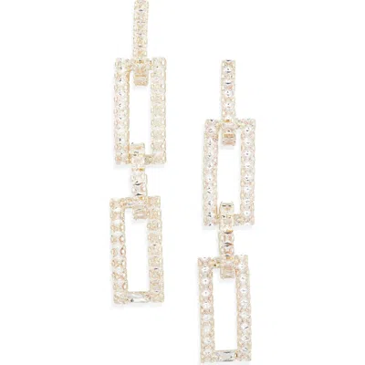 Tasha Cubic Zirconia Link Drop Earrings In Silver Cz