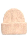 Tasha Rib Cuff Beanie In Peach