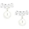 Tasha Cz & Faux Pearl Drop Earrings